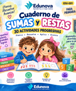 Cuaderno de Sumas y Restas para Primaria | 30 Actividades + PDF, Word y PowerPoint