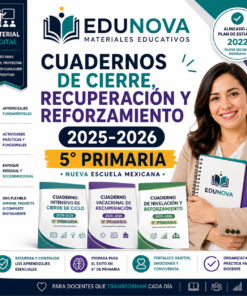 Cuadernos de Cierre, Recuperación y Nivelación 2025-2026 5° Primaria | Material Digital NEM