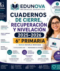 Cuadernos de Cierre, Recuperación y Nivelación 2025-2026 6° Primaria | Material Digital NEM