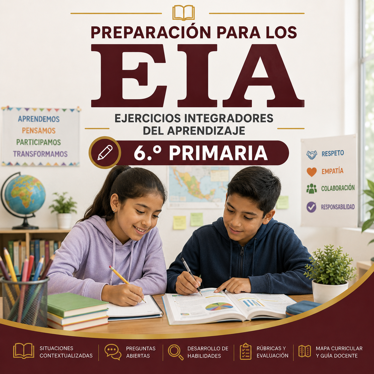 Ejercicios Integradores del Aprendizaje EIA 6.º Primaria 2026-2027 | Preparación, Evaluación y Retroalimentación | Word Editable 1 Ejercicios Integradores del Aprendizaje EIA 6.º Primaria 2026-2027 | Preparación, Evaluación y Retroalimentación | Word Editable