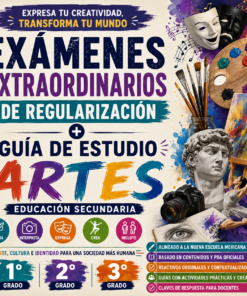 Exámenes Extraordinarios de Regularización + Guía de Estudio Artes Secundaria 1°, 2° y 3° Grado NEM | Word Editable