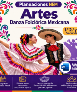 Planeaciones NEM Artes Danza Folclórica Mexicana 1.º 2.º y 3.º Secundaria | Programa Analítico y Planeaciones 2026-2027 | Word Editable