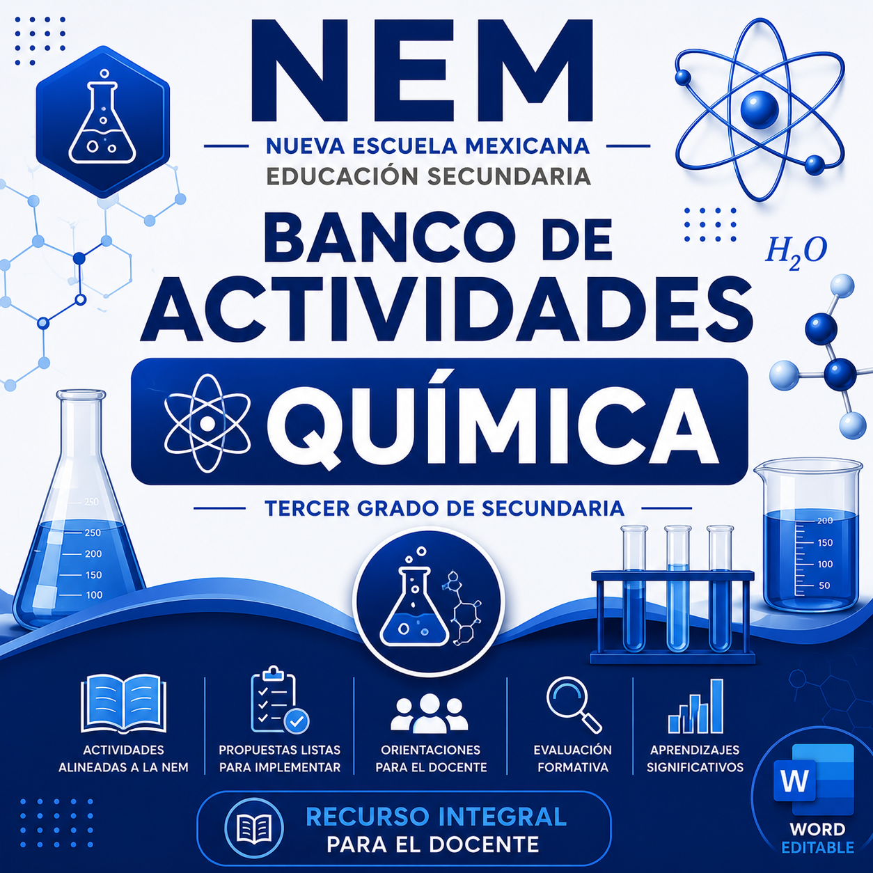 Banco de Actividades NEM Química 3° de Secundaria 2026.-2027 | Recurso Integral para el Docente | Word Editable 1 Banco de Actividades NEM Química 3° de Secundaria 2026.-2027 | Recurso Integral para el Docente | Word Editable