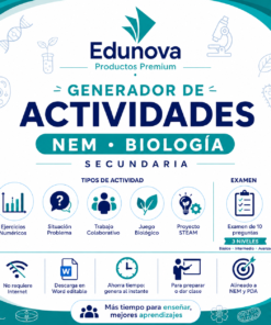 Generador de Actividades NEM Biología 1er Grado Secundaria 2026-2027 | 5 Tipos de Actividad + Examen | Word Editable