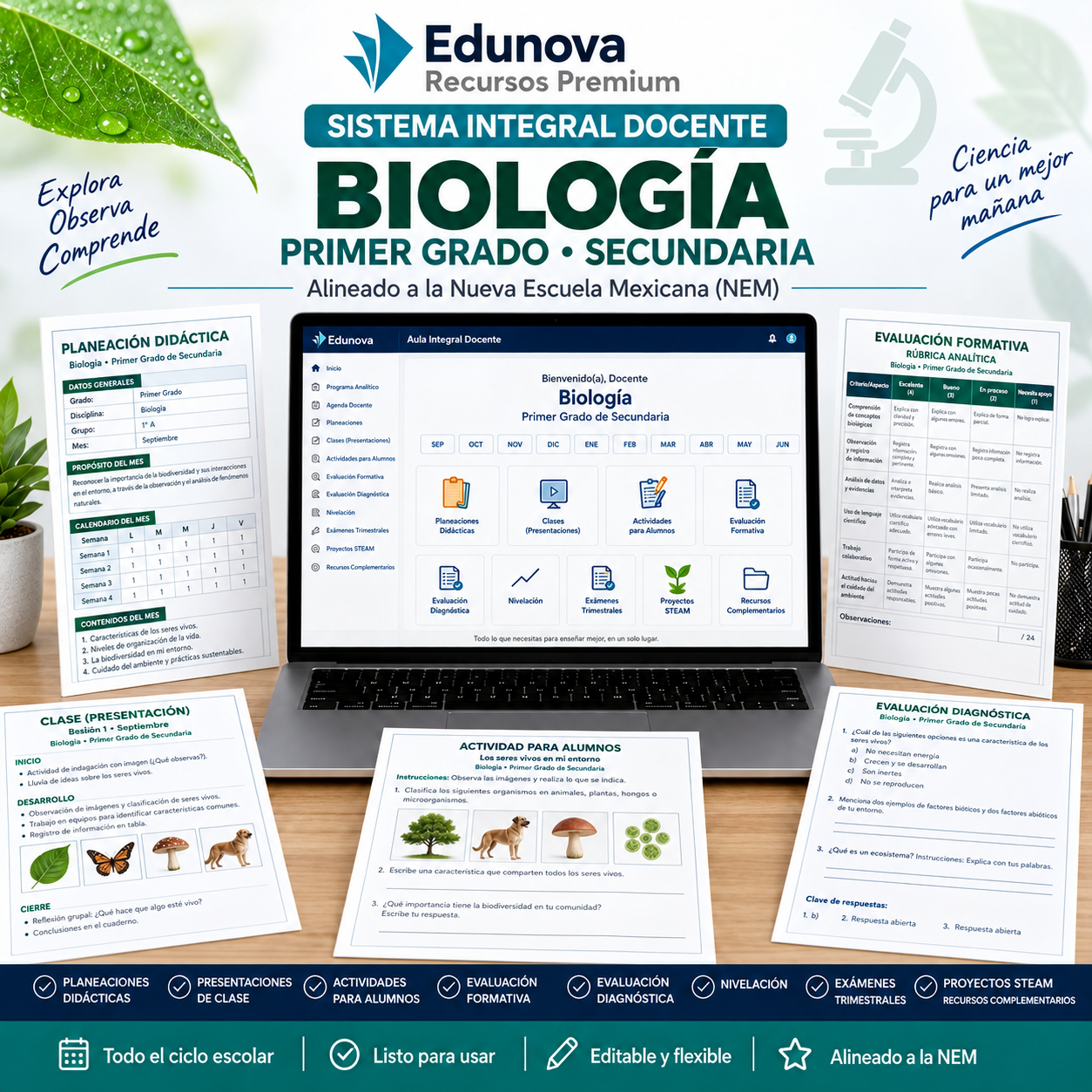 EduNEM Aula Integral | Biología Primer Grado de Secundaria NEM · Ciclo Escolar Completo 2026-2027 1 EduNEM Aula Integral | Biología Primer Grado de Secundaria NEM · Ciclo Escolar Completo 2026-2027