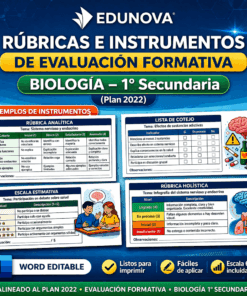 Rúbricas e Instrumentos de Evaluación Formativa: Biología – 1° Secundaria NEM