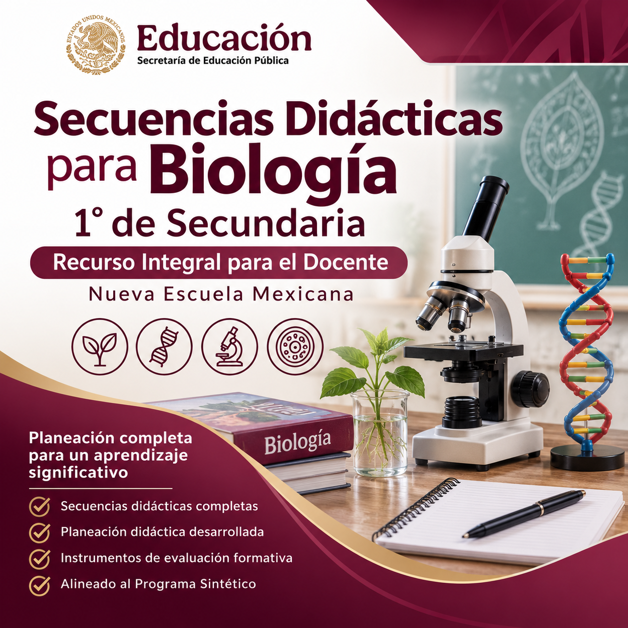 Secuencias Didácticas para Biología 1° de Secundaria | Recurso Integral para el Docente | NEM 2026-2027 | Word Editable 1 Secuencias Didácticas para Biología 1° de Secundaria | Recurso Integral para el Docente | NEM 2026-2027 | Word Editable