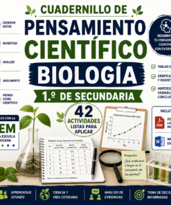 Cuadernillo de Pensamiento Científico Biología 1.º de Secundaria | NEM 2026-2027 | PDF + Word Editable