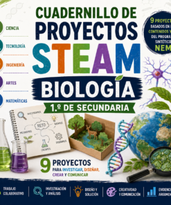 Cuadernillo de Proyectos STEAM Biología 1.º de Secundaria | NEM 2026-2027 | PDF + Word Editable