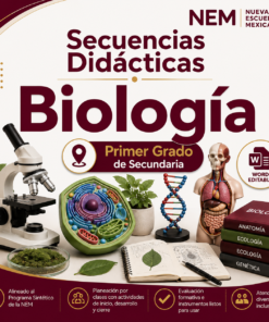 Secuencias Didácticas para Biología Primer Grado de Secundaria | Planeaciones NEM 2026-2027 | Word Editable