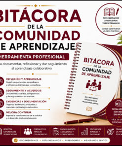 Bitácora de la Comunidad de Aprendizaje Editable en Word | Formatos para la Reflexión, el Seguimiento y la Documentación del Trabajo Colaborativo