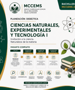 Planeaciones Didácticas Ciencias Naturales, Experimentales y Tecnología I Bachillerato MCCEMS (Plan 2025) | Programa Analítico y Planeaciones Editables en Word