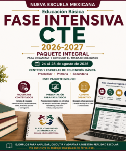 Fase Intensiva CTE 2026-2027 | Productos Contestados + Presentación para Facilitador + Cuadro Operativo | Word, PowerPoint y Excel