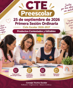 CTE Preescolar Primera Sesión Ordinaria Septiembre 2026-2027 | Productos Contestados y Editables