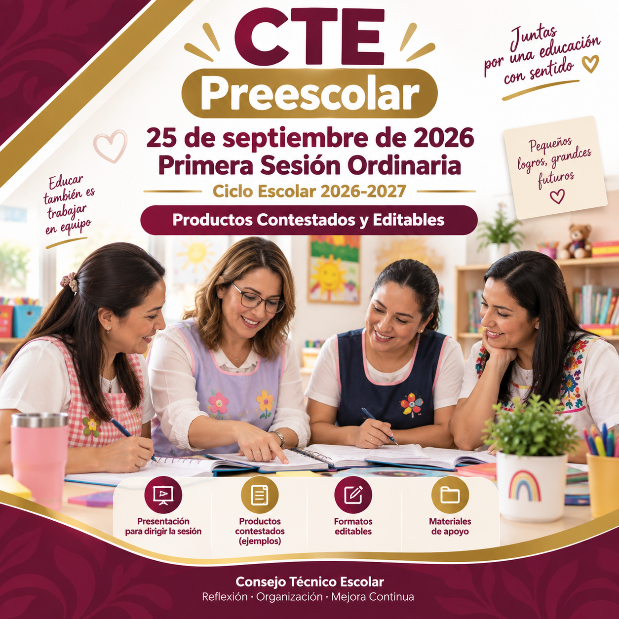 CTE Preescolar Primera Sesión Ordinaria Septiembre 2026-2027 | Productos Contestados y Editables 1 CTE Preescolar Primera Sesión Ordinaria Septiembre 2026-2027 | Productos Contestados y Editables