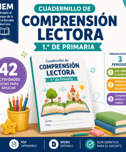 Cuadernillo de Comprensión Lectora 1.º de Primaria | NEM 2026-2027 | PDF + Word Editable