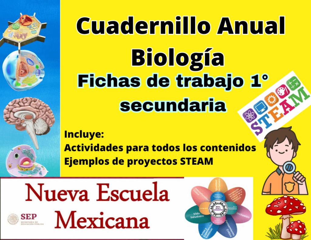 Cuadernillo Anual NEM (Nueva Escuela Mexicana) Biología 1° Secundaria