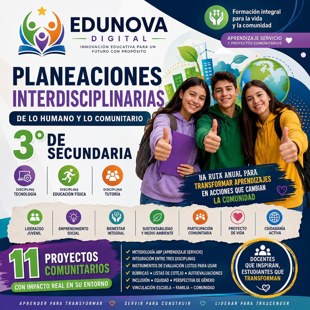 Planeaciones Interdisciplinarias NEM 3° Secundaria 2026-2027 | De lo Humano y lo Comunitario – Todo el Ciclo Escolar Mes por Mes 1 Planeaciones Interdisciplinarias NEM 3° Secundaria 2026-2027 | De lo Humano y lo Comunitario – Todo el Ciclo Escolar Mes por Mes
