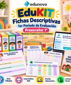 EduKIT Fichas Descriptivas 1er Periodo Preescolar 1° | Recursos Creativos para la Enseñanza