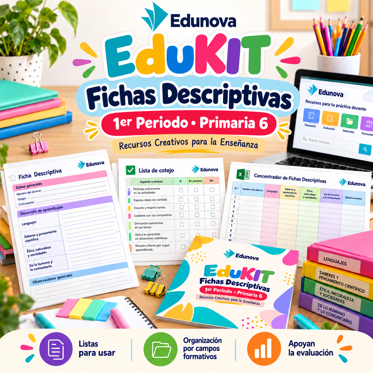 EduKIT Fichas Descriptivas 1er Periodo · 6° Primaria | Evaluación Formativa 1 EduKIT Fichas Descriptivas 1er Periodo · 6° Primaria | Evaluación Formativa