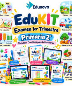 Materiales educativos EduKIT para segundo de primaria: libros, material escolar, matemáticas, lectura y recursos creativos.