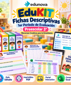 EduKIT Fichas Descriptivas 1er Periodo Preescolar 3° | Evaluación Formativa