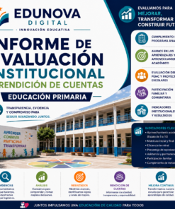 Informe de Evaluación Institucional y Rendición de Cuentas Primaria Ciclo 2025-2026 NEM | Basado en Programa Analítico y PEMC - Word Editable
