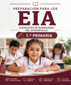 Cuadernillo de Preparación para EIA NEM 1.º Primaria 2026-2027 | Guía Docente, Rúbricas y Mapa Curricular | Word Editable