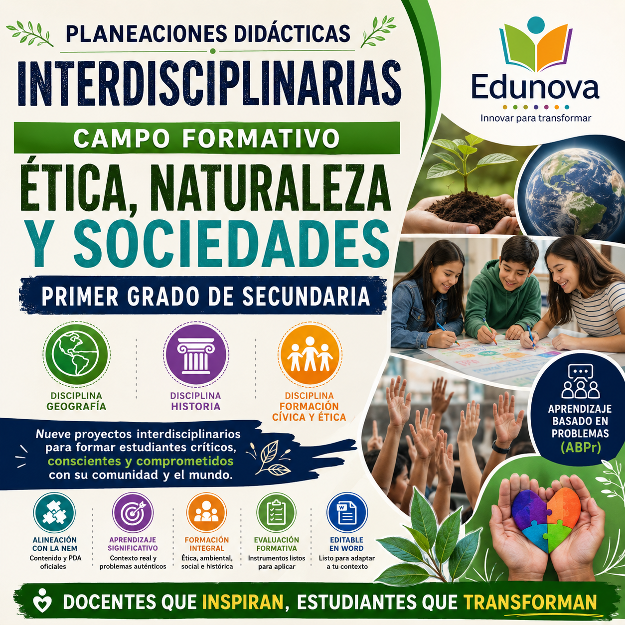 Planeaciones Interdisciplinarias NEM Ética, Naturaleza y Sociedades 1° Secundaria 2026-2027 | Todo el Ciclo Escolar Mes por Mes 1 Planeaciones Interdisciplinarias NEM Ética, Naturaleza y Sociedades 1° Secundaria 2026-2027 | Todo el Ciclo Escolar Mes por Mes