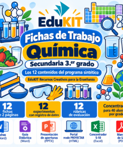 Fichas de Trabajo de Química para Secundaria 3.er Grado | 12 Fichas, 12 Experimentos y los 12 Contenidos