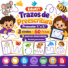 EduKIT Trazos de Preescritura para Preescolar | 60 Fichas, 3 Niveles, 12 Laberintos y Portal para Trazar
