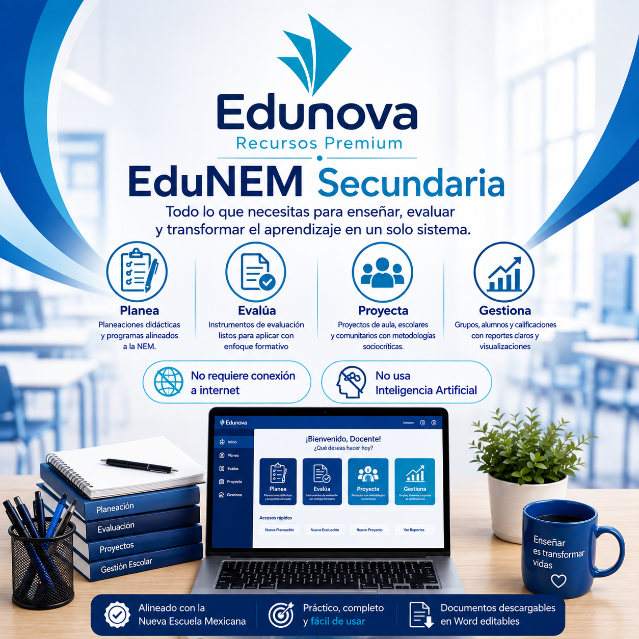 EduNEM Secundaria | Todas las Disciplinas y Grados | Planeaciones, Evaluaciones, Proyectos y Calificaciones 1 EduNEM Secundaria | Todas las Disciplinas y Grados | Planeaciones, Evaluaciones, Proyectos y Calificaciones