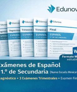 Exámenes de Español – 1.º de Secundaria (Nueva Escuela Mexicana)