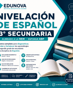 Evaluación Diagnóstica y Nivelación – Español 3° Secundaria | NEM 2026-2027 | Examen, Planeación, Actividades y Presentación Editable