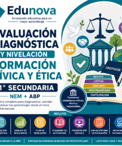 Evaluación Diagnóstica y Nivelación – Formación Cívica y Ética 1° Secundaria | NEM 2026-2027 | Examen, Planeación, Actividades y Presentación Editable