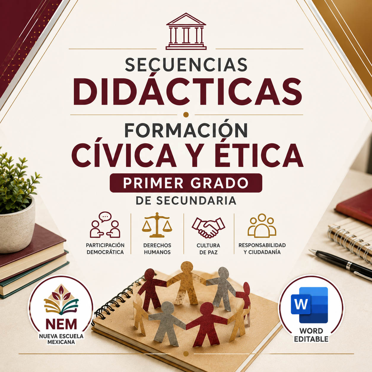 Secuencias Didácticas para Formación Cívica y Ética Primer Grado de Secundaria | Planeaciones NEM 2026-2027 | Word Editable 1 Secuencias Didácticas para Formación Cívica y Ética Primer Grado de Secundaria | Planeaciones NEM 2026-2027 | Word Editable