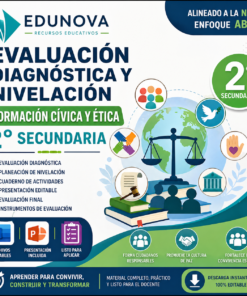 Evaluación Diagnóstica y Nivelación – Formación Cívica y Ética 2° Secundaria | NEM 2026-2027 | Examen, Planeación, Actividades y Presentación Editable