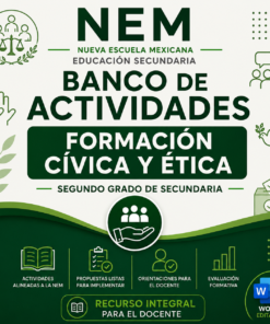 Banco de Actividades NEM Formación Cívica y Ética 2° de Secundaria 2026-2027 | Recurso Integral para el Docente | Word Editable