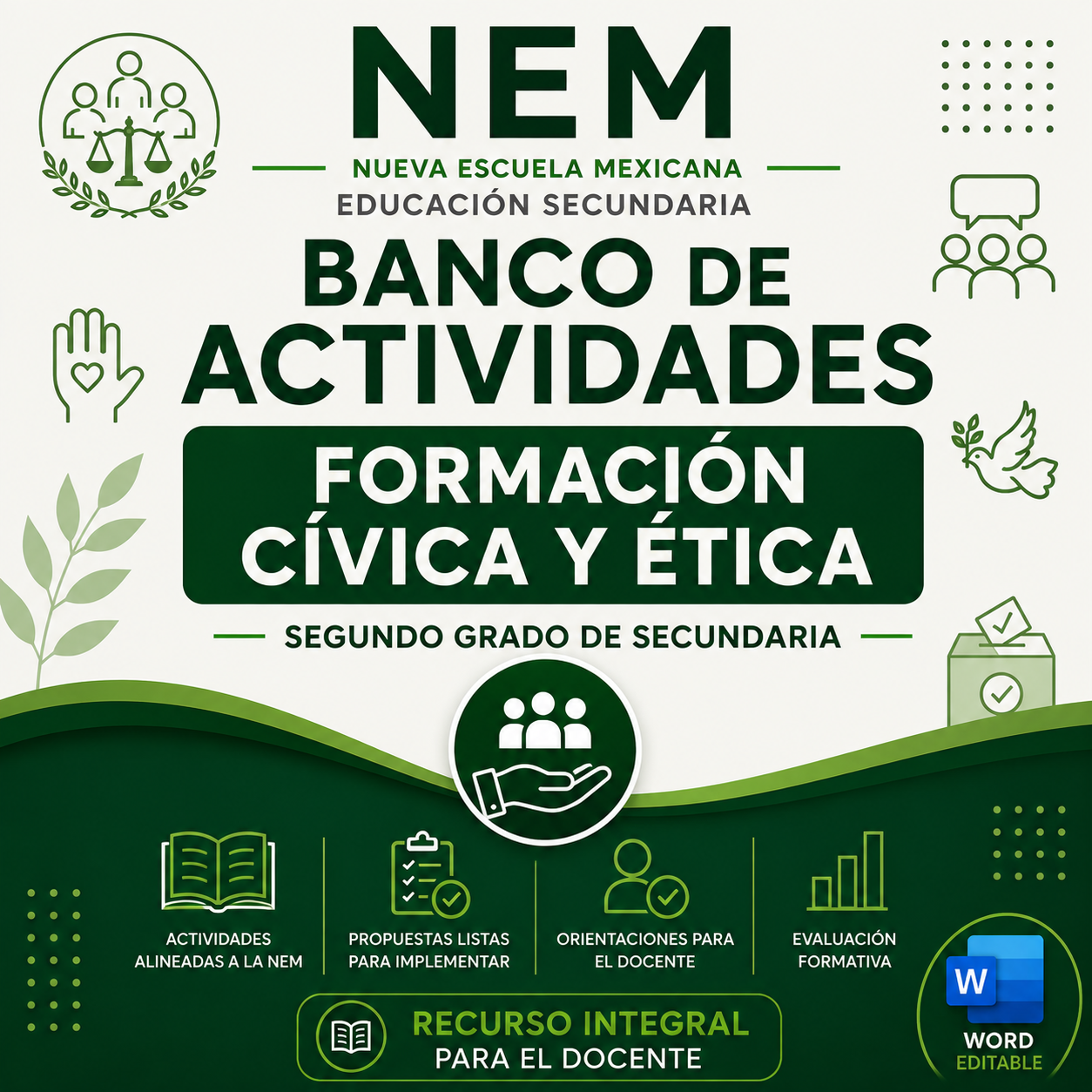 Banco de Actividades NEM Formación Cívica y Ética 2° de Secundaria 2026-2027 | Recurso Integral para el Docente | Word Editable 1 Banco de Actividades NEM Formación Cívica y Ética 2° de Secundaria 2026-2027 | Recurso Integral para el Docente | Word Editable