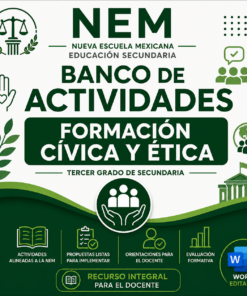 Banco de Actividades NEM Formación Cívica y Ética 3° de Secundaria 2026-2027 | Recurso Integral para el Docente | Word Editable