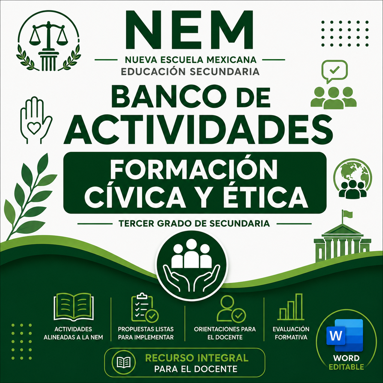 Banco de Actividades NEM Formación Cívica y Ética 3° de Secundaria 2026-2027 | Recurso Integral para el Docente | Word Editable 1 Banco de Actividades NEM Formación Cívica y Ética 3° de Secundaria 2026-2027 | Recurso Integral para el Docente | Word Editable