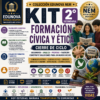 Imagen promocional de un kit de educación cívica y ética para estudiantes de 2º de secundaria en México. Incluye iconos, actividades y alumnos leyendo, con texto que destaca las competencias, el aprendizaje basado en proyectos y la alineación con las reformas educativas.