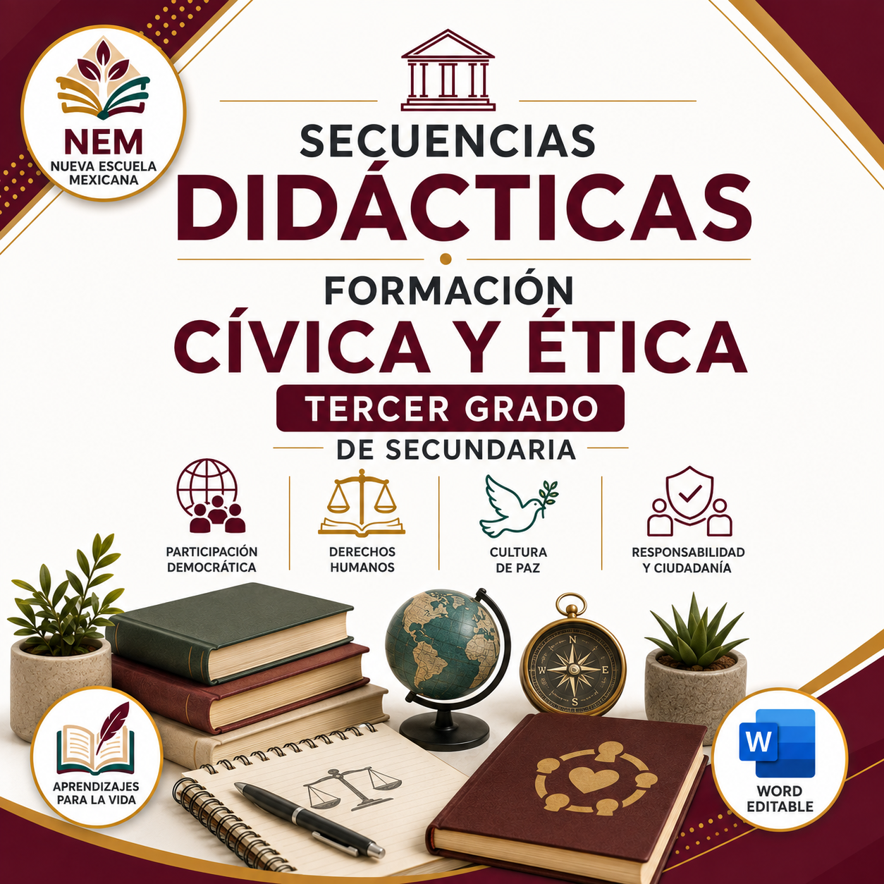 Secuencias Didácticas para Formación Cívica y Ética Tercer Grado de Secundaria | Planeaciones NEM 2026-2027 | Word Editable 1 Secuencias Didácticas para Formación Cívica y Ética Tercer Grado de Secundaria | Planeaciones NEM 2026-2027 | Word Editable
