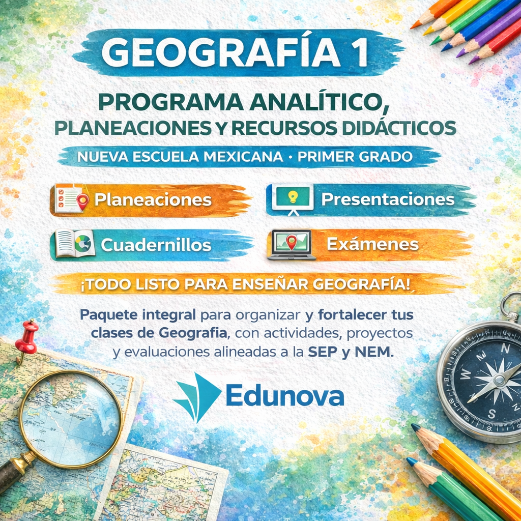 Geografía 1: Programa Analítico, Planeaciones y Recursos Didácticos (NEM) 1 Geografía 1: Programa Analítico, Planeaciones y Recursos Didácticos (NEM)