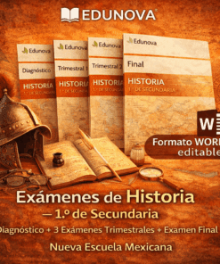 Exámenes de Historia – 1.º de Secundaria (Nueva Escuela Mexicana)