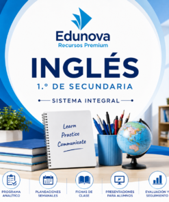Sistema Integral de Inglés 1.º de Secundaria NEM 2026-2027 | Programa Analítico, Planeaciones, Fichas, PPT y Evaluación