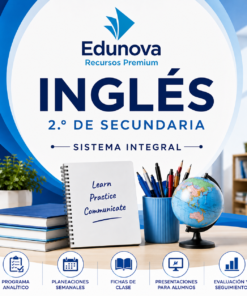 Sistema Integral de Inglés 2.º de Secundaria NEM 2026-2027 | Programa Analítico, Planeaciones, Fichas, PPT y Evaluación