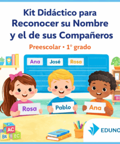 Kit Didáctico para Reconocer su Nombre y el de sus Compañeros – Preescolar 1°