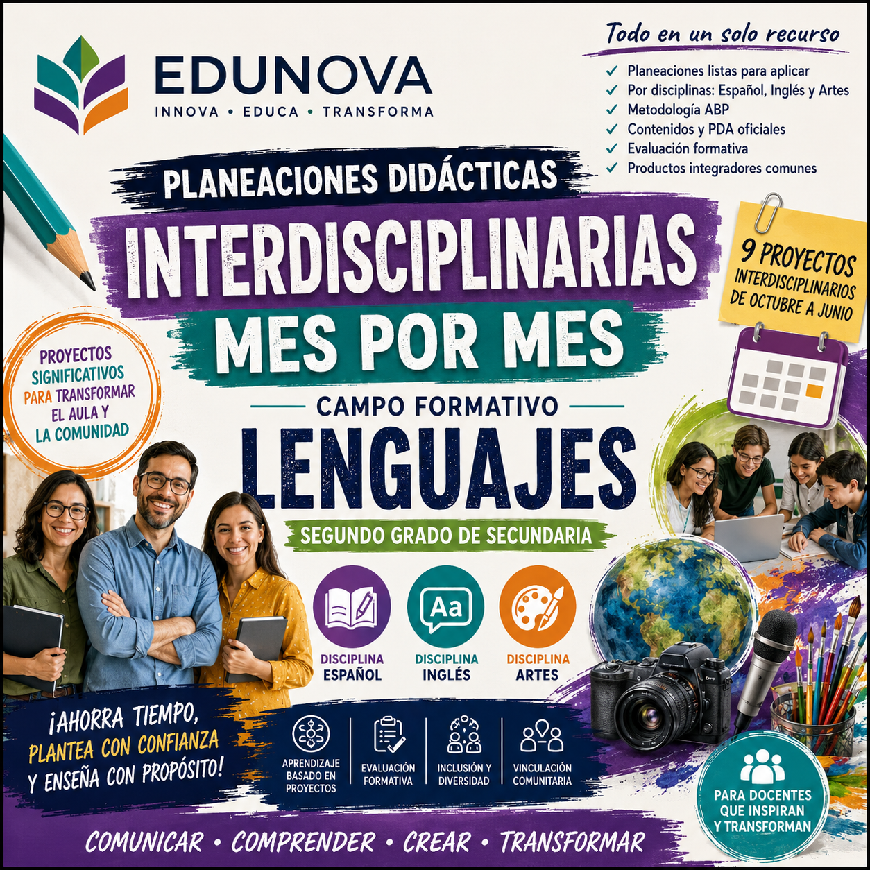 Planeaciones Interdisciplinarias NEM Lenguajes 2° Secundaria 2026-2027 | Todo el Ciclo Escolar Mes por Mes 1 Planeaciones Interdisciplinarias NEM Lenguajes 2° Secundaria 2026-2027 | Todo el Ciclo Escolar Mes por Mes