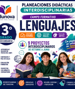 Planeaciones Interdisciplinarias NEM Lenguajes 3° Secundaria 2026-2027 | Todo el Ciclo Escolar Mes por Mes
